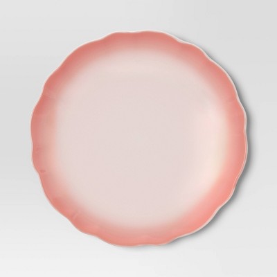 10.88" Stoneware Dinner Plate Pink - Threshold™