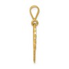 Black Bow Jewelry 14k Yellow Gold For My Wonderful Sister Heart Pendant, 20mm - 2 of 4