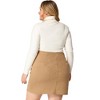 Agnes Orinda Women's Plus Size Faux Suede Side Buttons Bodycon Skirt - 4 of 4