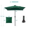 Sonkuki 6.5 FT LED Square Outdoor Patio Umbrella Market Table Umbrella - 3 of 4