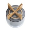 Okak Ceramic Plant Pot with Wooden Stand Elevated Flower Planter for Herbs, Vegetables, Fruits, Indoor/Outdoor, 2 Pack/1 Pack,10 Options - 3 of 4