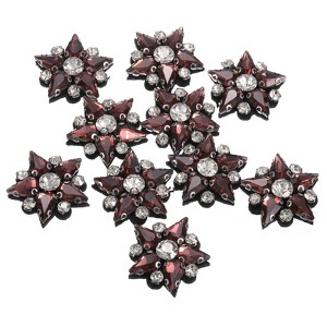 Unique Bargains Sparkling Elegant Crystal Star Beaded Patches for Clothing Sewing 10 Pcs - 1 of 4