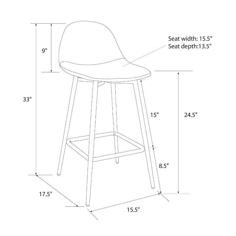 Copley Counter Height Barstool - Threshold™, 5 of 11
