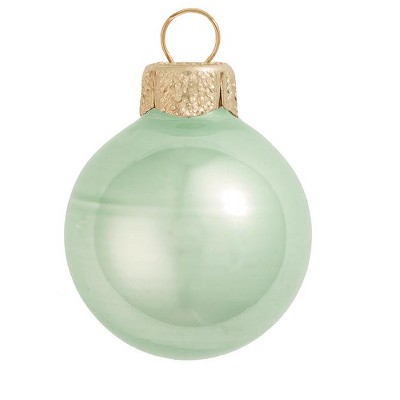 Northlight 40ct Shale Green Pearl Christmas Ball Ornaments 1.25" (30mm)