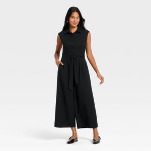 Women's Belted Jumpsuit - A New Day™ - 1 of 3