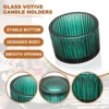 Unique Bargains Centerpiece Decor Round Ribbed Votive Glass Tea Light Holders - 3 of 4