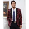 Men's Sequin Blazer One Button Tuxedo Fashion Slim Fit Party Dinner Prom Shiny Suit Jacket - 2 of 4