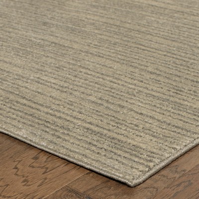 Ivory Rectangular Easy Care Synthetic Area Rug 5'3" x 7'6"