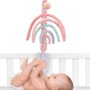 Lambs & Ivy Watercolor Pastel Rainbow/Pom Pom Musical Baby Nursery Crib Mobile - 2 of 4