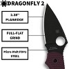 Spyderco Dragonfly 2 Lightweight Folding Pocket Knife with Black Micro-Melt PD#1 Steel Blade | Get Superior Wear Resistant and Toughness, Burgundy - 3 of 4