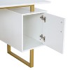 PAGED Functional Gaming Desk Stylish Office Desk with Two-Tier Side Open Shelf, Computer Desk for Study, Living Room - 4 of 4