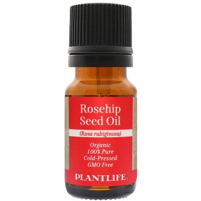 Plantlife Rosehip Seed Carrier Oil – Cold-Pressed, Non-GMO & Gluten-Free – Hydrating & Nourishing for Skin, Hair & Personal Care – 2 oz