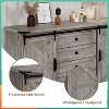 Jojoka Farmhouse 4-Drawer Dresser with Sliding Barn Doors, 45" Wide Wood Storage Cabinet & TV Stand for Bedroom, Living Room, or Entryway - 3 of 4