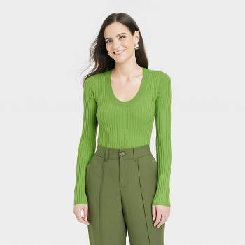 Women's Fine Gauge Scoop Neck Sweater - A New Day™
