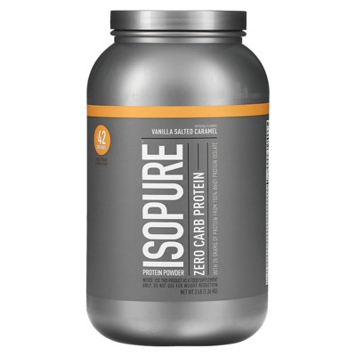 Isopure Zero Carb Protein Powder,  Vanilla Salted Caramel, 3 lb (1.36 kg)