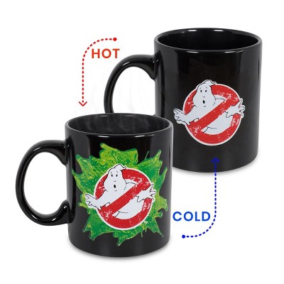 Just Funky Ghostbusters Logo Ectoplasm Heat-Changing Ceramic Coffee Mug | Holds 20 Ounces