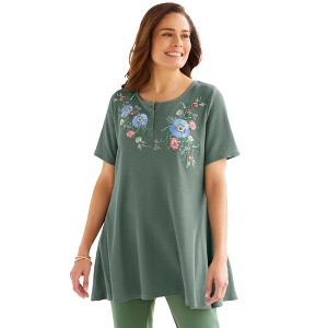Woman Within Embroidered Thermal Tunic - 1 of 4