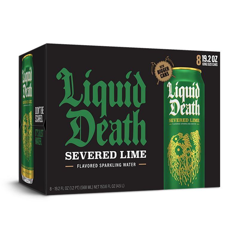 Liquid Death Severed Lime Agave Sparkling Water - 8pk/19.2 fl oz Cans, 3 of 8