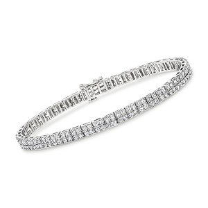 Ross-Simons 3.00 ct. t.w. Diamond Double-Row Bracelet in Sterling Silver Size 8 - 1 of 4