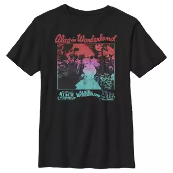 Boy's Alice In Wonderland I Am Not Myself Silhouette T-shirt - Black ...