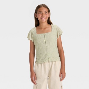Girls' Bow Front Top - art class™ - 1 of 3