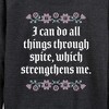Women's - Instant Message - Do All Things Through Spite Lightweight French Terry Wide Neck Long Sleeve Graphic Shirt - 2 of 4