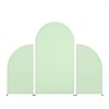 Garvee Arch Cover Set of 3 Spandex Fitted Wedding Arch Cover, Fitted Round Top And Half Moon Backdrop Cover For Wedding Party - 3 of 4