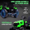 24V 3-in-1 Kids Electric Ride-On Tractor with Excavator & Bulldozer Attachments - Remote Control, LED Lights, Music, USB Charger - 3 of 4