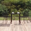 vidaXL 3-Piece Patio Dining Set - Durable Poly Rattan Black Outdoor Furniture, with Sturdy Steel Frame, Tempered Glass Tabletop - 2 of 4