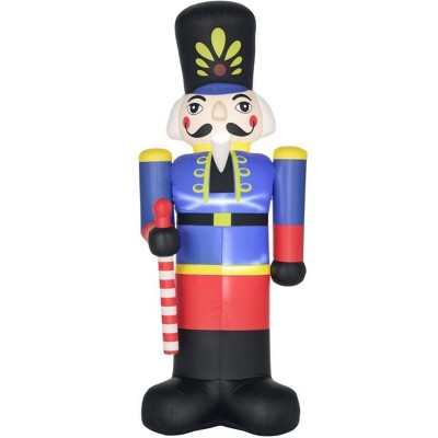 TopComfy Decorative Holiday Scene Props Yard Decor Christmas Decor Nutcracker Toy Soldier with Scepter for Holiday Decor, Red, 9.46"*7.88"*7.09"