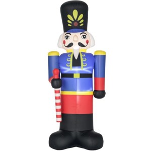 TopComfy Decorative Holiday Scene Props Yard Decor Christmas Decor Nutcracker Toy Soldier with Scepter for Holiday Decor, Red, 9.46"*7.88"*7.09" - 1 of 4
