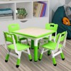 Kids Table & 4 Chairs Set, Height Adjustable Arts & Crafts Desk for Ages 2-10, Non-Slip Legs, Max 300lbs for Classrooms, Daycares, Home - 3 of 4