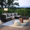 WestinTrends  4-Piece Outdoor Patio Sofa Sectional Set with Ottoman - 2 of 4