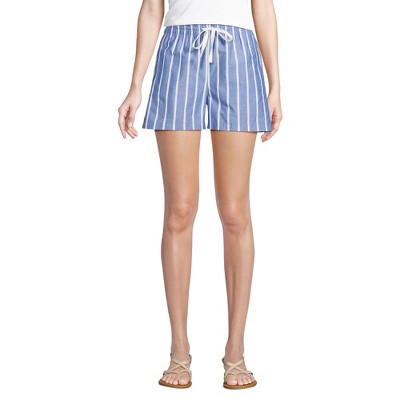 Lands' End Women's Poplin High Rise Pull On 5" Shorts