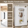 Grungis Freestanding Coat Racks with Bench and 1 Drawer,Hall Tree with 3 Hooks and Adjustable Shelves,Entryway Furniture for Hanging Clothes - 4 of 4