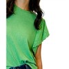 Women's Ruffle Eyelet Sleeve Blouse Top - DELUC - 3 of 4