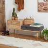 Taft 2 Drawer Cushioned Seated Bench - Natural/Grey - Safavieh - 3 of 4