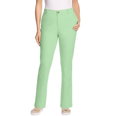 Woman Within Plus Size Petite Adjustable Waist Straight-Leg Chino