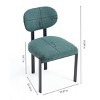 Set of 2 Mid-Century Modern Upholstered Dining Chairs,Armless Kitchen Chairs with Metal Legs & Curved Back-The Pop Home - 4 of 4