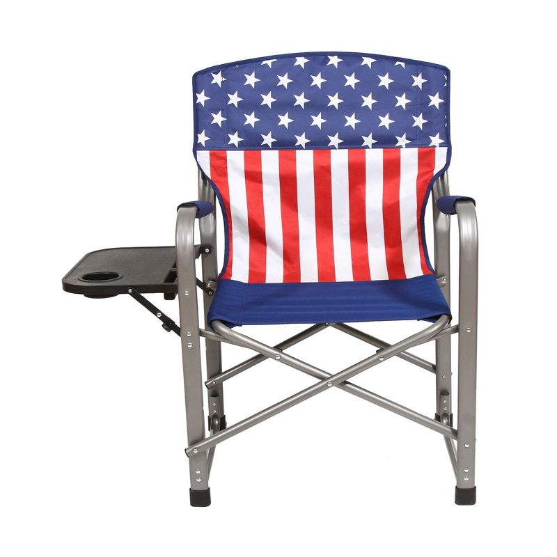 Kamp-Rite Portable Folding Director's Chair with Side Table & Cup Holder for Camping, Tailgating, and Sports, 350 LB Capacity, 2 of 6