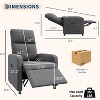 Power Recliner with Massage & Heat, Electric Ergonomic Chair with Overstuffed Tall Back, Padded Seat, 2 Side Pockets & USB Port - 2 of 4