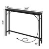 39.3" Console Table with Power Station, Slim Entryway Table with USB Ports & Outlets, Narrow Sofa Table for Hallway, Living Room, Behind Couch - 2 of 4