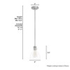 Hunter Fans 6" Van Nuys Ceiling Light Brushed Nickel Finish - Vintage Industrial Mini Pendant with Adjustable Rods - 3 of 4