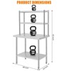 Stainless Steel Work Table – Heavy Duty Commercial Food Prep Table with Adjustable Shelves & Legs for Restaurant/Home/Hotel (1-Pack) - 3 of 4