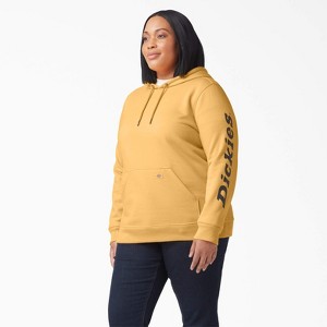 Dickies Women's Plus Water Repellent Sleeve Logo Hoodie - 1 of 3
