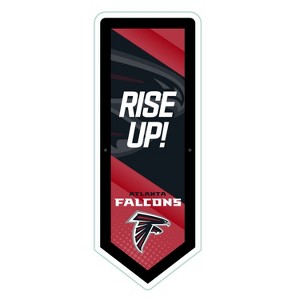 Evergreen Ultra-Thin Glazelight LED Wall Decor, Pennant, Atlanta Falcons- 9 x 23 Inches Made In USA - 1 of 4