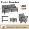 Buenhomino Patio Furniture Wicker Outdoor Conversation Set - 4 of 4