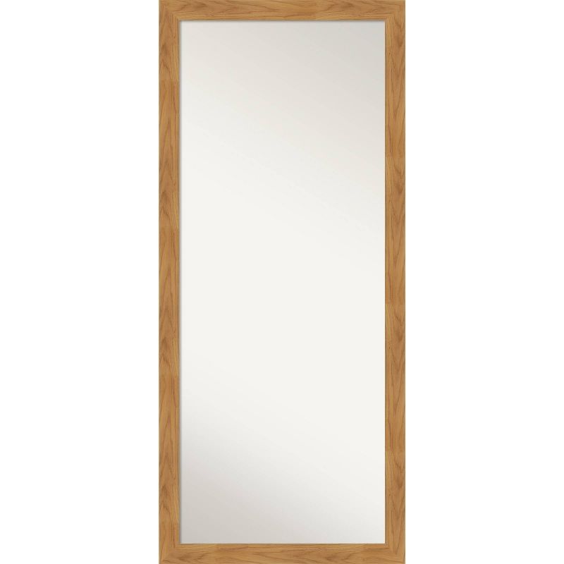 28&#34; x 64&#34; Non-Beveled Carlisle Blonde Wood Full Length Floor Leaner Mirror - Amanti Art, 1 of 11