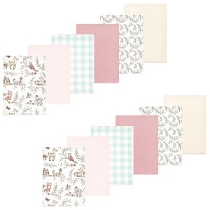 Luvable Friends Hudson Baby Flannel Burp Cloths 12pk Set - 1 of 2