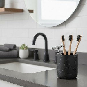 Evideco French Home Goods Marble Resin Toothbrush Holder - 1 of 4